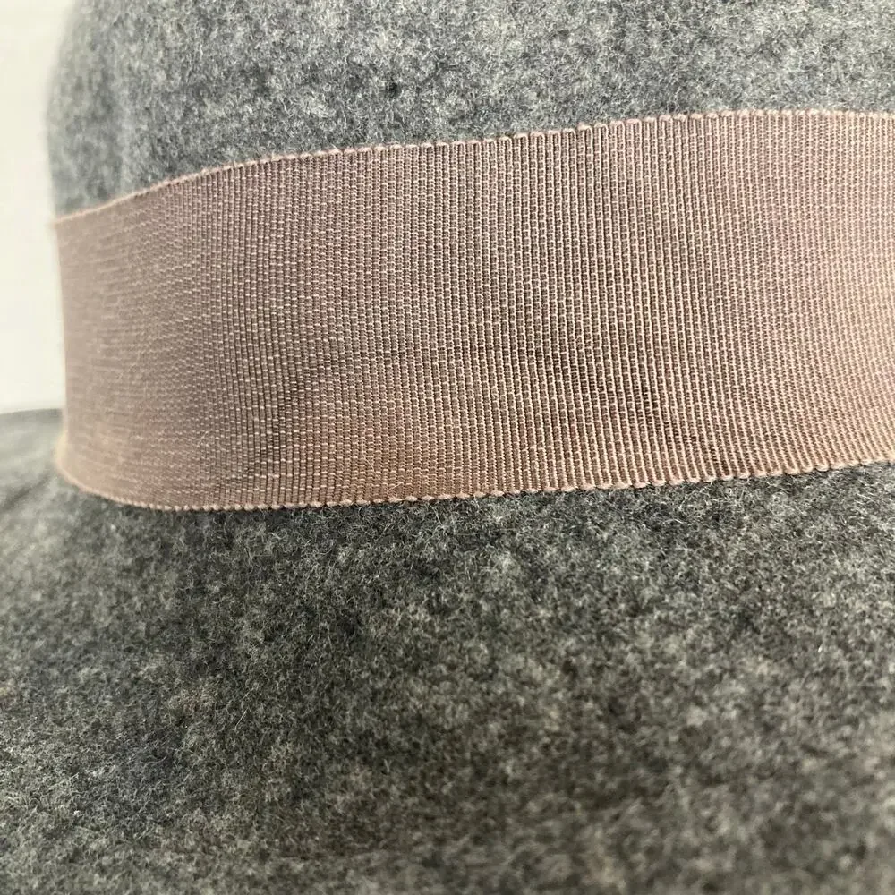 VTG Street Smart Betmar Cloche Wool Hat Women Heathered Gray Bucket Bell Bow USA